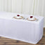 Fitted Polyester 48"x30" Rectangle Tablecloth White - Durable Table Cover for Everyday Use - Linen Luxes