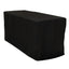 Fitted Polyester 72"x24"x42" Rectangle Tablecloth Black - Secure Fit for Elevated Tables