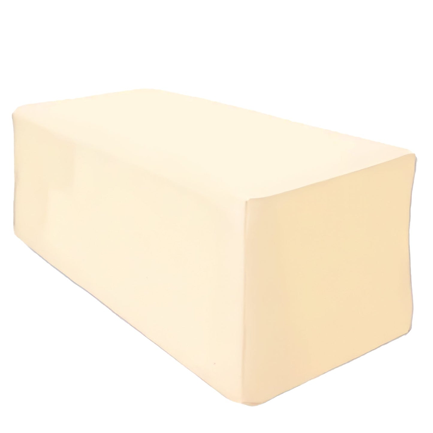 Fitted Polyester 72"x30" Rectangle Tablecloth Beige - Durable Table Cover - Linen Luxes