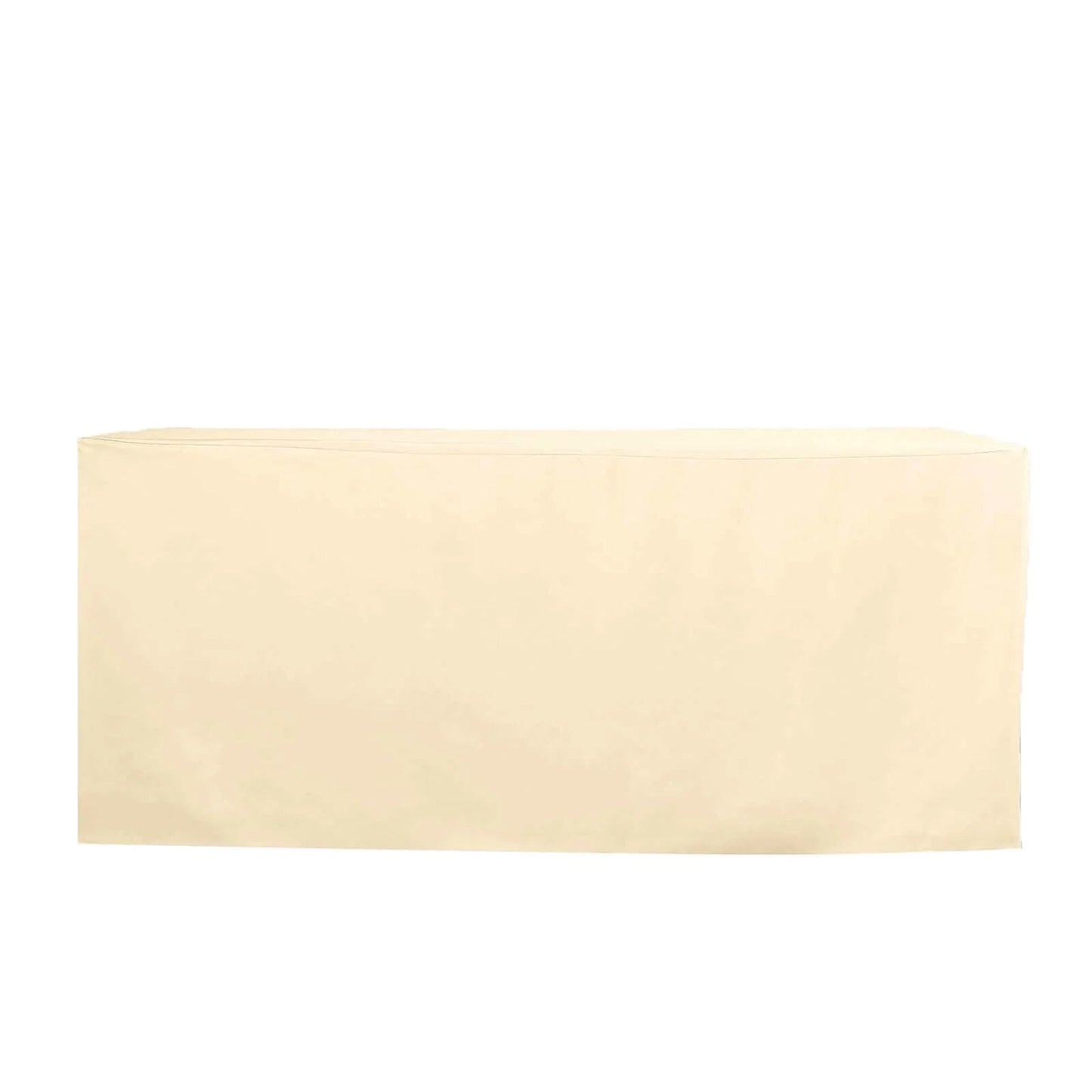 Fitted Polyester 72"x30" Rectangle Tablecloth Beige - Durable Table Cover - Linen Luxes