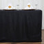 Fitted Polyester 72"x30" Rectangle Tablecloth Black - Sleek and Durable for Events - Linen Luxes