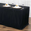 Fitted Polyester 72"x30" Rectangle Tablecloth Black - Sleek and Durable for Events - Linen Luxes