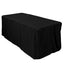 Fitted Polyester 72"x30" Rectangle Tablecloth Black - Sleek and Durable for Events - Linen Luxes