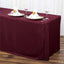 Fitted Polyester 72"x30" Rectangle Tablecloth Burgundy - Durable Table Cover - Linen Luxes