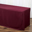 Fitted Polyester 72"x30" Rectangle Tablecloth Burgundy - Durable Table Cover - Linen Luxes