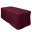 Fitted Polyester 72"x30" Rectangle Tablecloth Burgundy - Durable Table Cover - Linen Luxes