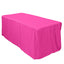 Fitted Polyester 72"x30" Rectangle Tablecloth Fuchsia - Durable Table Cover - Linen Luxes