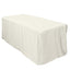 Fitted Polyester 72"x30" Rectangle Tablecloth Ivory - Durable Table Cover - Linen Luxes