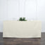 Fitted Polyester 72"x30" Rectangle Tablecloth Ivory - Durable Table Cover - Linen Luxes