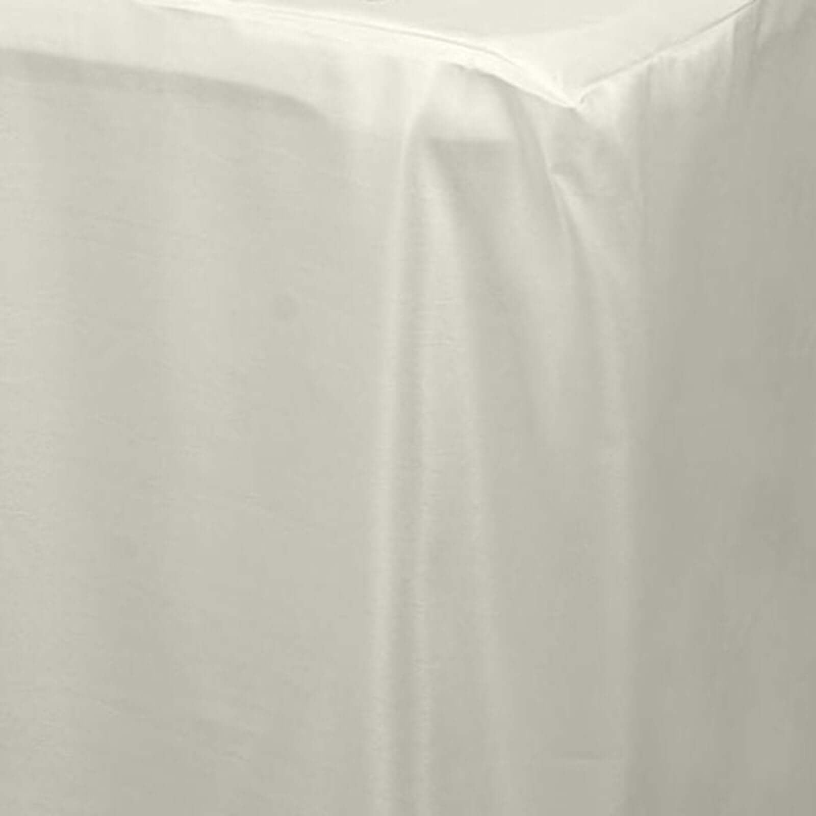 Fitted Polyester 72"x30" Rectangle Tablecloth Ivory - Durable Table Cover - Linen Luxes