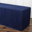 Fitted Polyester 72"x30" Rectangle Tablecloth Navy Blue - Durable Table Cover - Linen Luxes