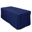 Fitted Polyester 72"x30" Rectangle Tablecloth Navy Blue - Durable Table Cover - Linen Luxes
