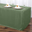 Fitted Polyester 72"x30" Rectangle Tablecloth Olive Green - Durable and Easy to Maintain Table Cover - Linen Luxes