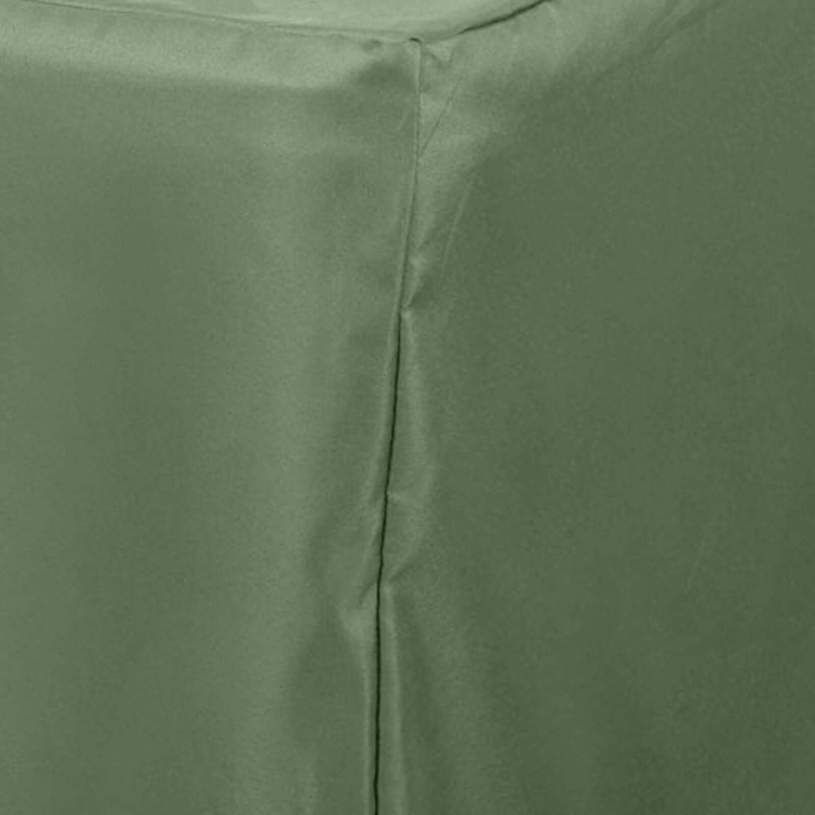 Fitted Polyester 72"x30" Rectangle Tablecloth Olive Green - Durable and Easy to Maintain Table Cover - Linen Luxes