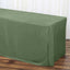 Fitted Polyester 72"x30" Rectangle Tablecloth Olive Green - Durable and Easy to Maintain Table Cover - Linen Luxes