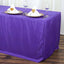 Fitted Polyester 72"x30" Rectangle Tablecloth Purple - Durable and Easy to Maintain Table Cover - Linen Luxes