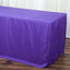 Fitted Polyester 72"x30" Rectangle Tablecloth Purple - Durable and Easy to Maintain Table Cover - Linen Luxes