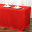 Fitted Polyester 72"x30" Rectangle Tablecloth Red - Durable and Easy to Maintain Table Cover - Linen Luxes