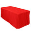 Fitted Polyester 72"x30" Rectangle Tablecloth Red - Durable and Easy to Maintain Table Cover - Linen Luxes