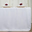 Fitted Polyester 72"x30" Rectangle Tablecloth White - Durable and Easy to Maintain Table Cover for Weddings & Banquets - Linen Luxes