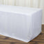 Fitted Polyester 72"x30" Rectangle Tablecloth White - Durable and Easy to Maintain Table Cover for Weddings & Banquets - Linen Luxes