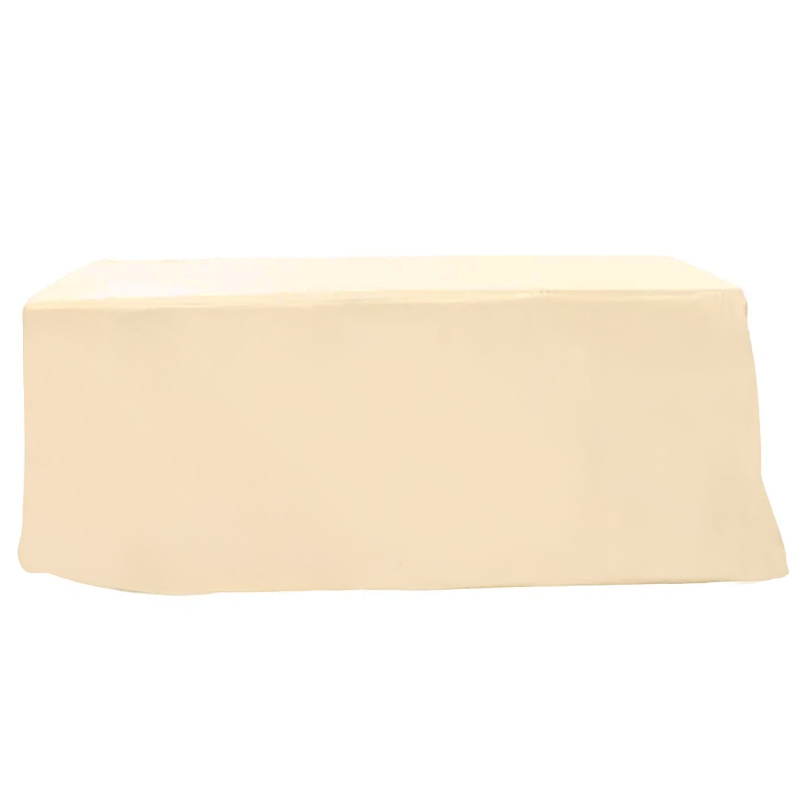 Fitted Polyester 96"x30" Rectangle Tablecloth Beige - Durable and Easy to Maintain Table Cover - Linen Luxes