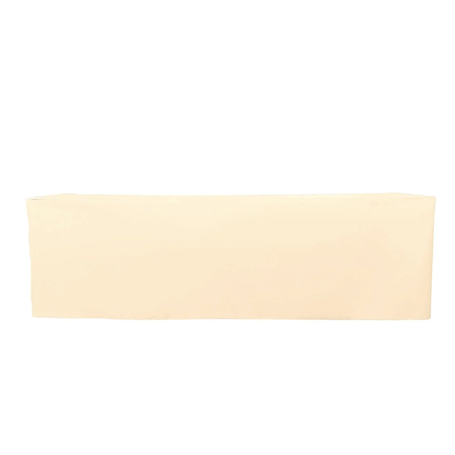 Fitted Polyester 96"x30" Rectangle Tablecloth Beige - Durable and Easy to Maintain Table Cover - Linen Luxes
