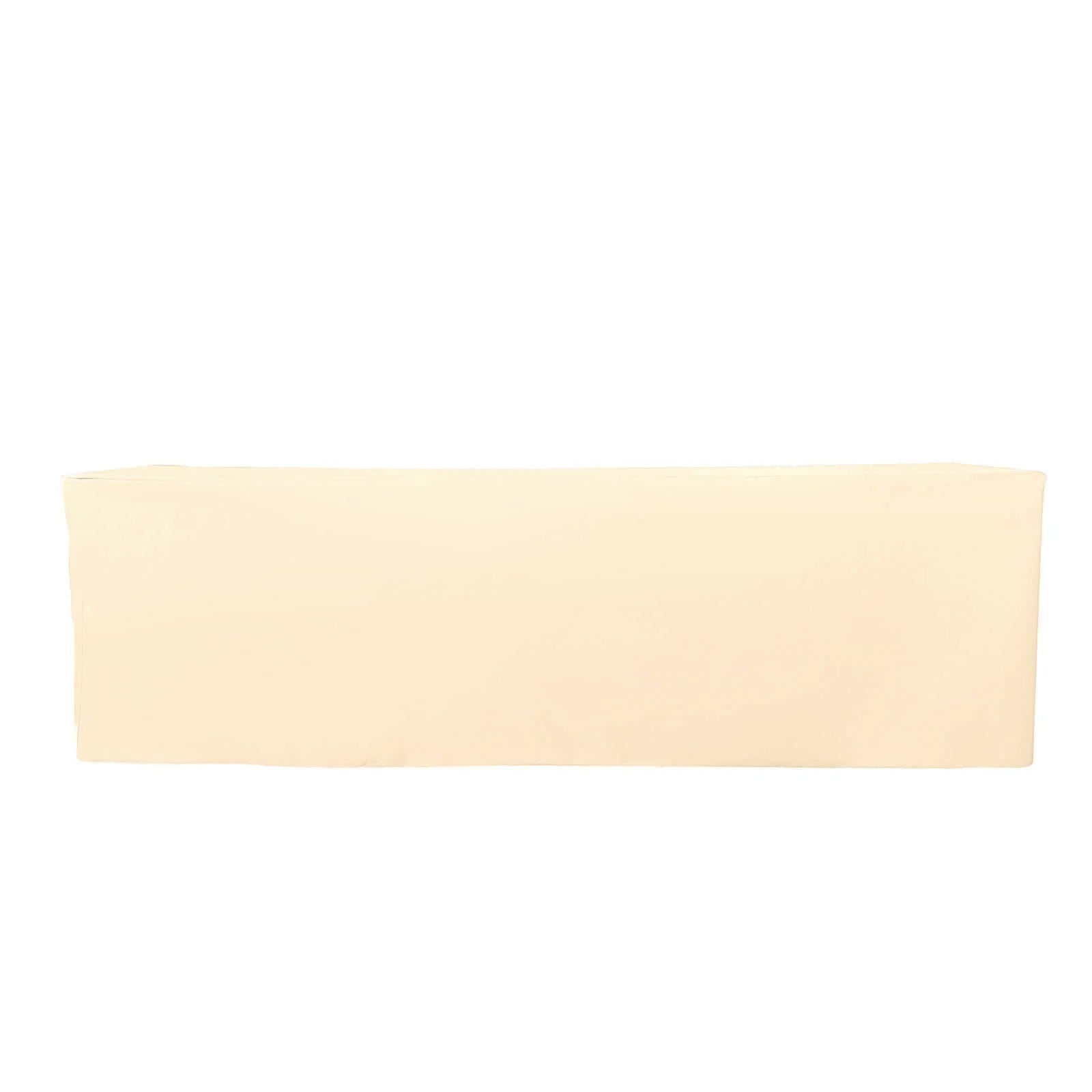 Fitted Polyester 96"x30" Rectangle Tablecloth Beige - Durable and Easy to Maintain Table Cover - Linen Luxes