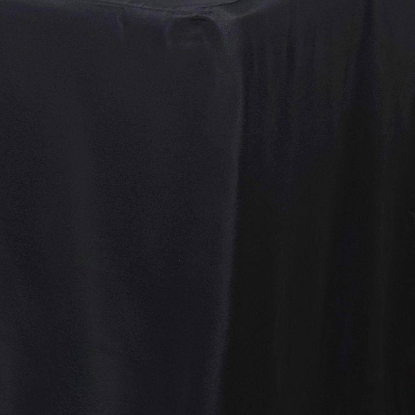 Fitted Polyester 96"x30" Rectangle Tablecloth Black - Durable and Easy to Maintain Table Cover - Linen Luxes