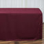 Fitted Polyester 96"x30" Rectangle Tablecloth Burgundy - Durable and Easy to Maintain Table Cover - Linen Luxes