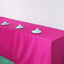 Fitted Polyester 96"x30" Rectangle Tablecloth Fuchsia - Durable and Easy to Maintain Table Cover - Linen Luxes