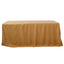 Fitted Polyester 96"x30" Rectangle Tablecloth Gold - Durable and Easy to Maintain Table Cover for Events for Trade Shows, Catering & Events