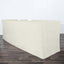Fitted Polyester 96"x30" Rectangle Tablecloth Ivory - Durable and Easy to Maintain Table Cover - Linen Luxes
