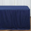 Fitted Polyester 96"x30" Rectangle Tablecloth Navy Blue - Durable and Easy to Maintain Table Cover - Linen Luxes