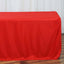 Fitted Polyester 96"x30" Rectangle Tablecloth Red - Durable and Easy to Maintain Table Cover - Linen Luxes