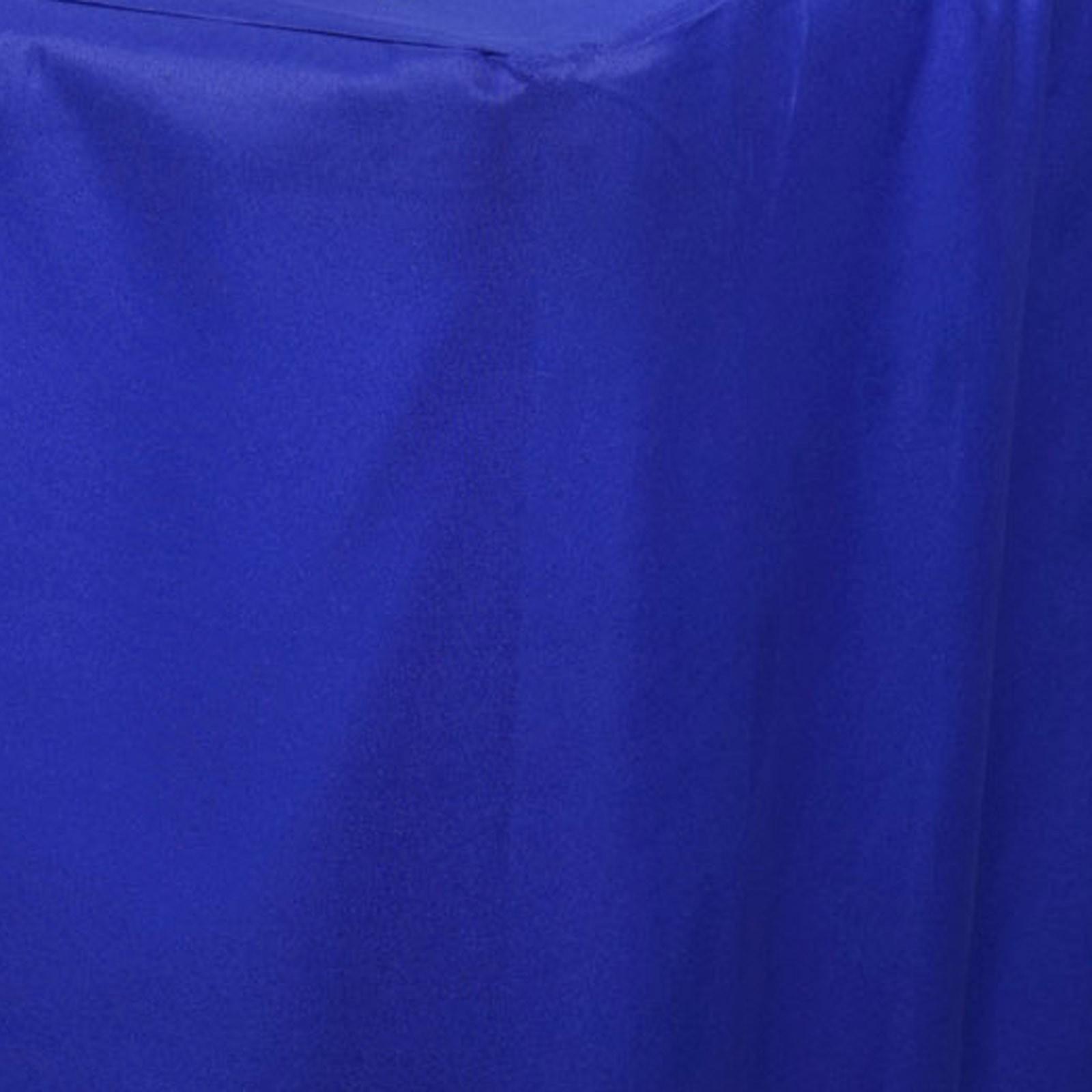 Fitted Polyester 96"x30" Rectangle Tablecloth Royal Blue - Durable and Easy to Maintain Table Cover - Linen Luxes