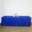 Fitted Polyester 96"x30" Rectangle Tablecloth Royal Blue - Durable and Easy to Maintain Table Cover - Linen Luxes