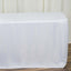 Fitted Polyester 96"x30" Rectangle Tablecloth White - Durable and Easy to Maintain Table Cover for Trade Shows, Catering & Events - Linen Luxes