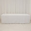 Premium Polyester 8ft Rectangle Tablecloth White Durable Fitted 220GSM Table Cover for Trade Shows & Events