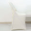 Spandex Chair Cover Ivory for Folding Chairs - Durable Stretch Fitted Slipcover with Satin Rosette Design