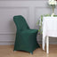 Stretch Spandex Chair Cover Hunter Emerald Green for Folding Chairs - Reusable & Wrinkle-Resistant 160GSM Fitted Slipcover