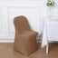 Stretch Spandex Chair Cover Taupe for Folding Chairs - Reusable & Wrinkle-Resistant 160GSM Fitted Slipcover