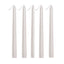 12-Pack Taper Candles Premium Wax Design Metallic Pearl White - Unscented Candles for Upscale Settings 10"