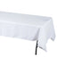 Fire Retardant Premium Polyester 60"x102" Rectangular Tablecloth White - Stylish High-Performance Table Cover for Large Gatherings