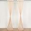 2 Pack Nude Sheer Chiffon Event Curtain Drapes, Durable Flame Resistant Organza Backdrop Event Panels With Rod Pockets - 10ftx10ft