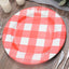 10-Pack Disposable Paper Charger Plates â€“ Red/White Buffalo Plaid 13" Round Table Chargers, 350 GSM Cardstock