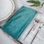 5 Pack Premium Velvet 20"x20" Napkins Peacock Teal - Soft Sheen Finish Cloth Napkins