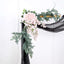 18ft Black Sheer Organza Wedding Arch Drapery Fabric, Window Scarf Valance