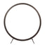 7.4ft Natural Brown Wood Round Event Party Arbor Backdrop Stand, Rustic DIY Wedding Arch