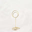 10-Pack Metal Card Holder Stands Mini Circle Hoop Design Gold - Table Number Stands and Wedding Place Card Menu Clips 3.5"